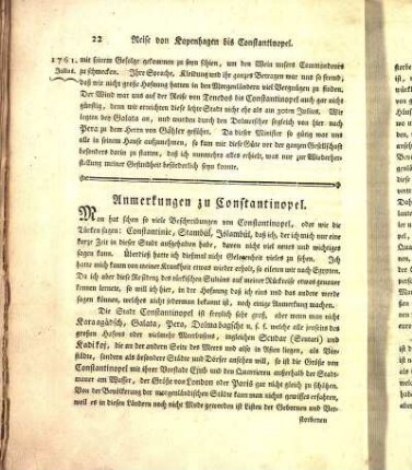 Anmerkungen zu Constantinopel.