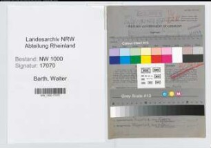 Entnazifizierung Walter Barth, geb. 09.05.1910 (Forstarbeiter)