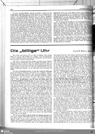 Die "billige Uhr"