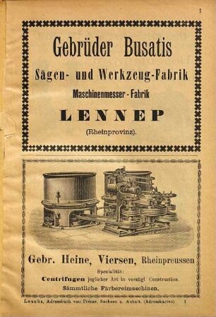 Adressbuch aller Länder der Erde der Kaufleute, Fabrikanten, Gewerbtreibenden, Gutsbesitzer etc : Zugleich Handelsgeographie, Produkten- u. Fabrikanten-Bezugs-Angabe, 10