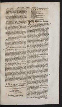 Relatio CXXII.