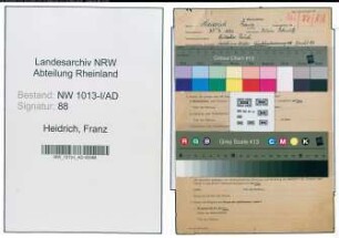 Entnazifizierung Franz Heidrich , geb. 30.04.1896 (Kaufmaennischer Angestellter)