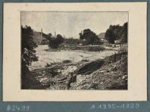 Die Weißeritz während des Hochwassers am 30./31. 7. 1897 in Plauen (Dresden)