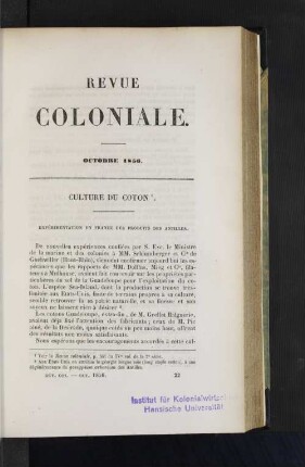 Culture du coton.