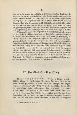 IV. Das Oberhofgericht zu Leipzig