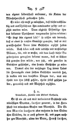 §. 2. Vaterland, Familie und Geburt Luther's.