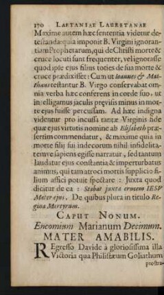 Caput Nonum. Encomium Marianum Decimum. Mater Amabilis.