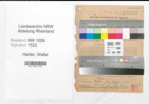 Entnazifizierung Walter Harder , geb. 17.12.1907 (Polizist)