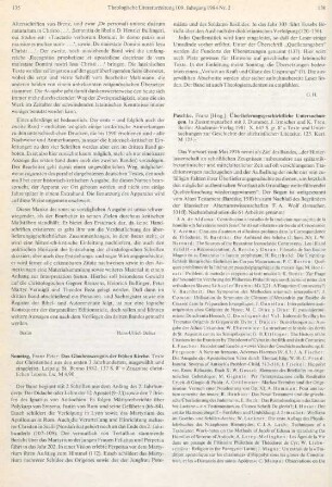 136-137 [Rezension] Ueberlieferungsgeschichtliche Untersuchungen