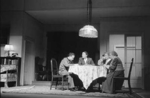 Szenenbilder aus "Das rote Halstuch" von S. Michalkow mit H.-Edgar Stecher, S. Menzel, Ch. Stenschke, E. Friedrichson, Theater der Freundschaft 29.04.1952