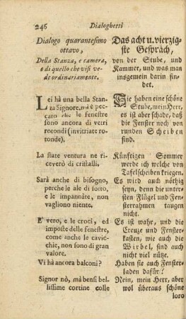Dialogo quarantesimo ottavo / Das acht u. vierzigste Gespräch