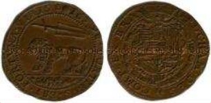 Niederländischer Historienpfennig auf die Ereignisse in Österreich