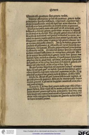 Respondetur affirmative, quod sint tamen quattuor genera nominum principalia, specifice distincta...