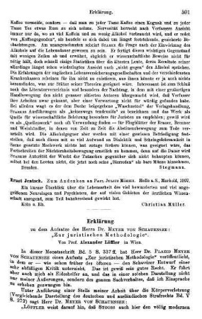 591, Ernst Jentsch. Zum Andenken an Paulus Julius Möbius. 1907