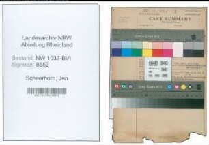Entnazifizierung Jan Scheerhorn , geb. 17.01.1892 (Steuerinspektor)
