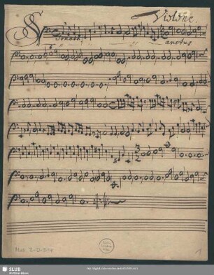 Sanctus - Mus.2-D-514 : V (X), orch, bc