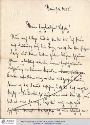 Brief vom 24.10.1905