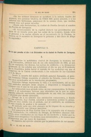 Capítulo X. - De lo que pasaba el día 4 de Diciembre en la ciudad de Puebla de Zaragoza.