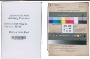 Entnazifizierung Karl Kampschulte , geb. 11.12.1888 (Beamter)