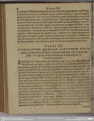 Caput III. Vindicantur Quaedam Scripturae Testimonia, de vocatione partialis, à frigidis nonnullis adversariorum glossis: ...