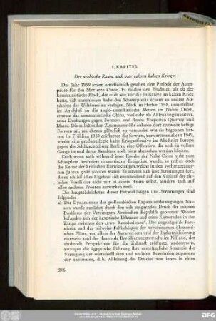 1. Kapitel Der arabische Raum nach vier Jahren kalten Krieges