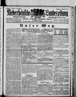 Niederrheinische Landeszeitung : Geldernsche Volkszeitung : Geldern'sches Wochenblatt : Volkszeitung für den Kreis Moers : erfolgreichstes Insertionsorgan in den Kreisen Geldern und Moers sowie in den Grenzbezirken der Kreise Cleve und Kempen