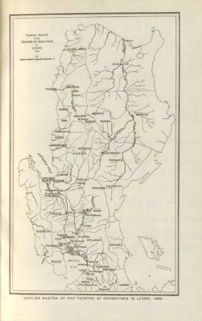 Outline sketch of the theatre of operations in Luzon, 1899