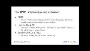 Benchmarking Databases