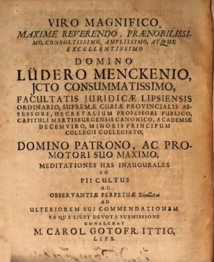 Disputatio Inauguralis De Intermissione Acquisitionis In Praejudicium [Praeiudicium] Tertii, Occasione L. 6. pr. ff. quae in fraud. credit