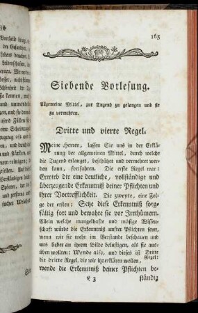 Siebende Vorlesung. Allgemeine Mittel, zur Tugend zu gelangen und sie zu vermehren.