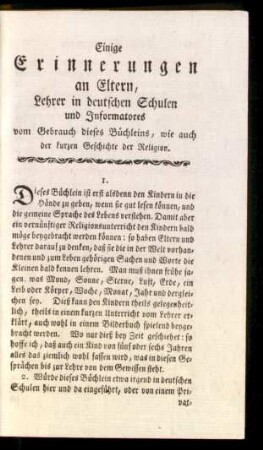 Einige Erinnerungen an Eltern, Lehrer in deutschen Schulen und Informatores ...