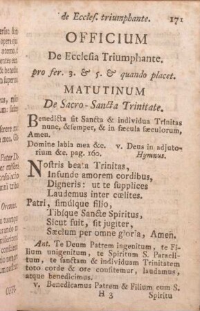 Officium de Ecclesia Triumphante.