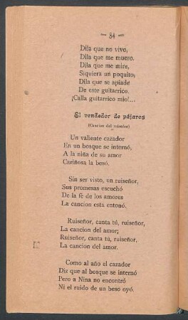 El vendedor de pájaros : (Canción del ruiseñor)