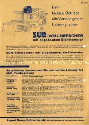 Volldrescher mit angebautem Elektromotor