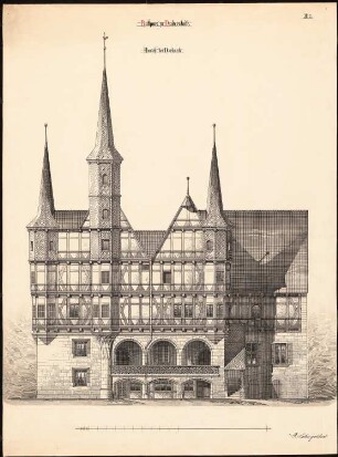 Rathaus, Duderstadt: Nordansicht 1:50