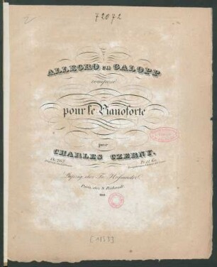 Allegro en Galopp composé pour le Pianoforte : Oe. 267.