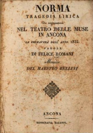 Norma : Tragedia lirica