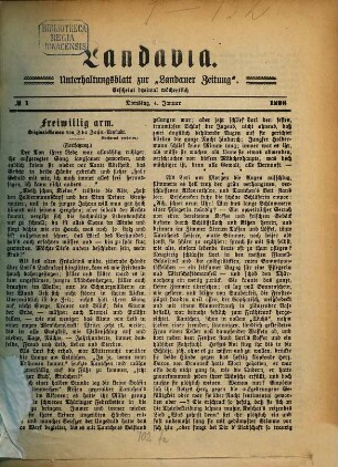 Landavia : Unterhaltungsblatt zur Landauer Zeitung. 1898