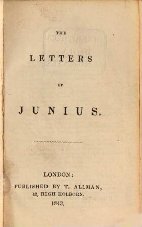 The Letters of Junius