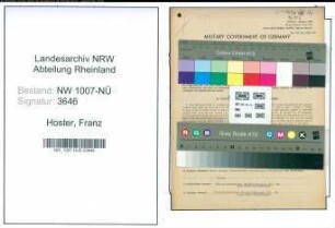 Entnazifizierung Franz Hoster , geb. 08.03.1890 (Strassenwaerter)