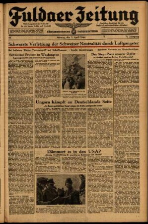 Ausgabe vom Montag, den 03. April 1944.