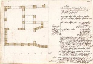 Pedetti, Peter Moritz (Maurizio); Pfünz bei Eichstätt; Schloss (Codex Aureatinus) - Fundament (Grundriss); Bodenuntersuchung