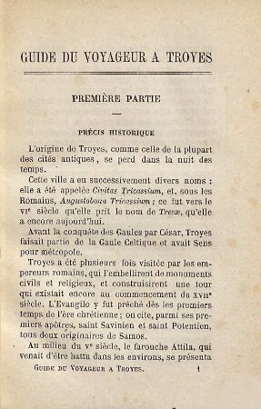 Guide du voyageur à Troyes et aux environs, accompagné du plan de la ville