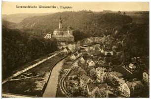 Weesenstein. Blick auf Weesenstein mit Schloss