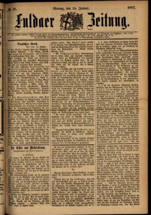 Ausgabe vom Montag, den 24. Januar 1887.