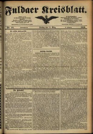 Ausgabe vom Freitag, den 12. März 1909.