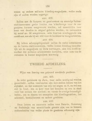 Tweede afdeeling. Wijze van keuring von geleverd wordende goederen