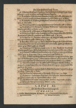 Caput XI. De Electore Brandenburgensi.