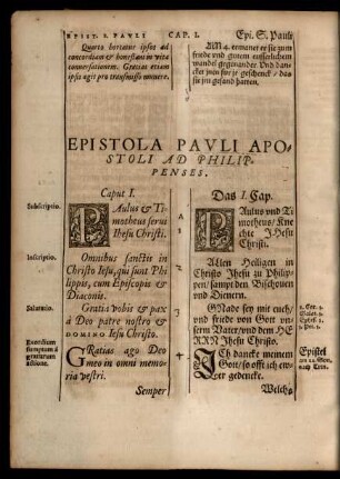 Epistola Pauli Apostoli Ad Philippenses.