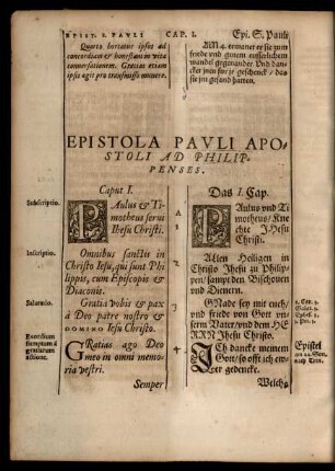 Epistola Pauli Apostoli Ad Philippenses.